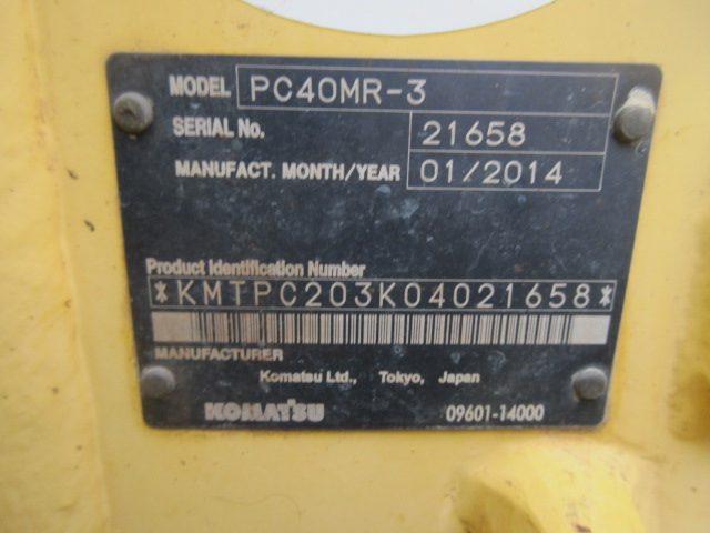 株式会社ナンニチ｜KOMATSU ミニショベル PC40MR-3 21658